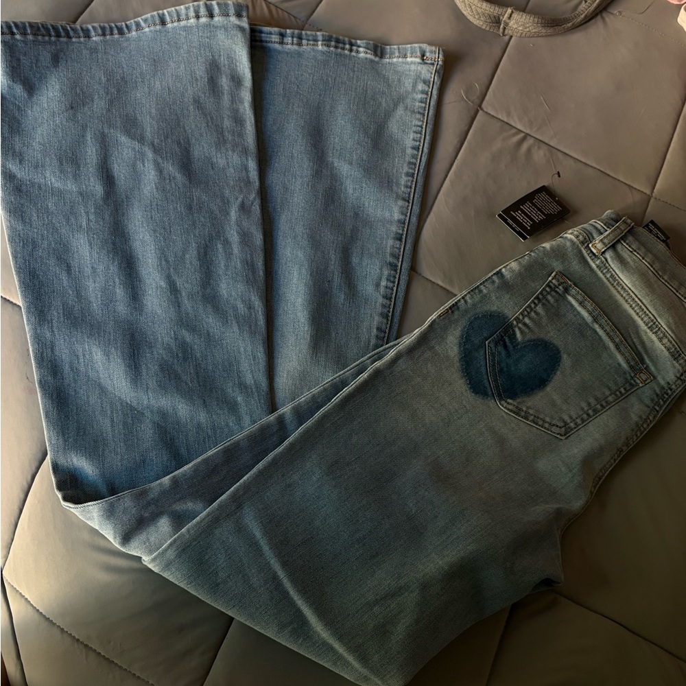 Fashion Nova Light Blue Flare Jeans
